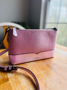 Kate Spade Rose Pink Glitter & Blush Crossbody Bag